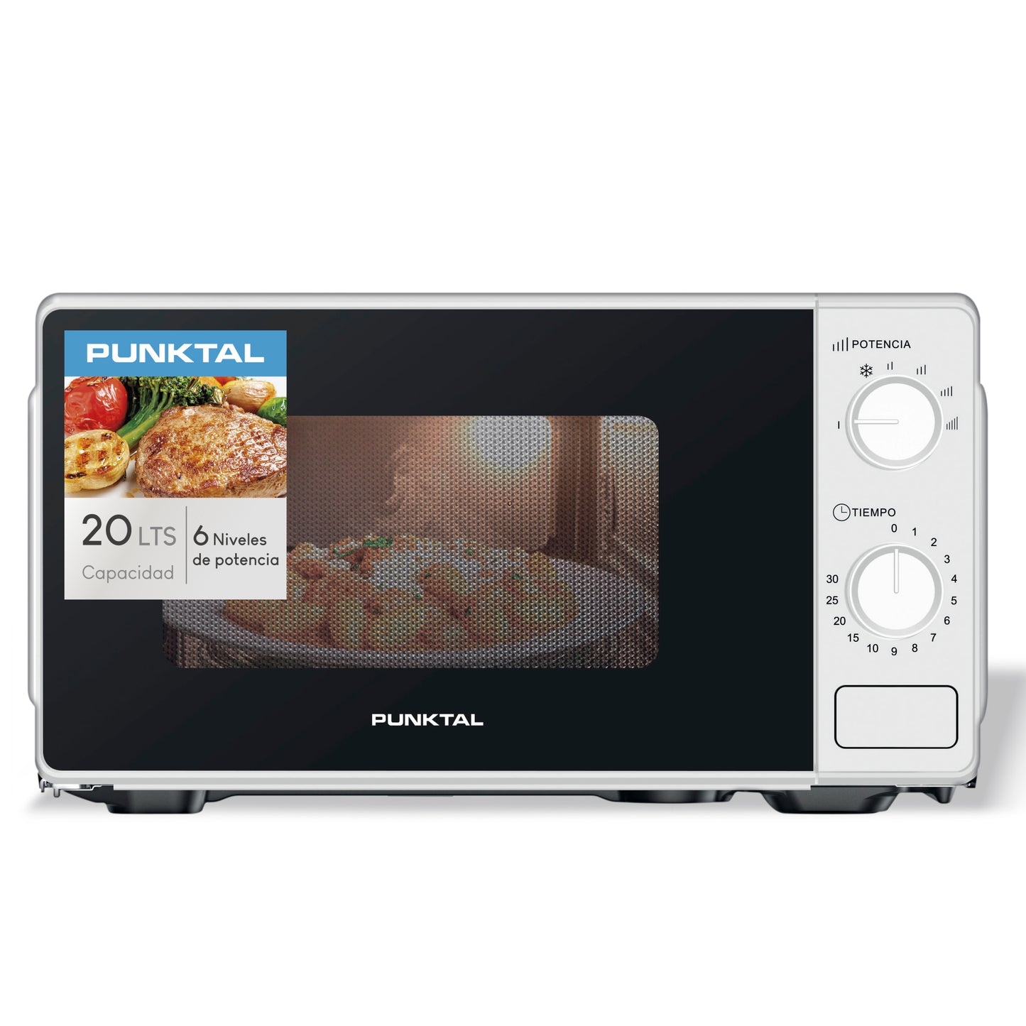 Microondas manual Punktal PK-2029M - BLANCO