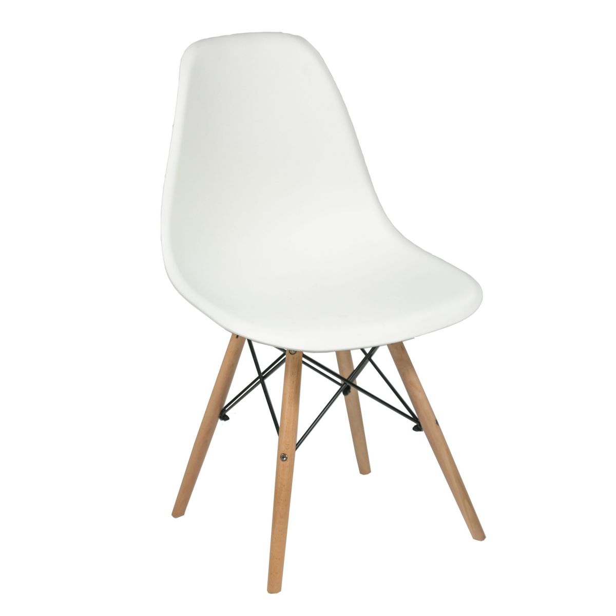 Silla Eames sin tapizado blanca