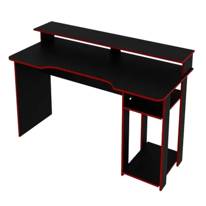 Escritorio gamer con repisa ME rojo