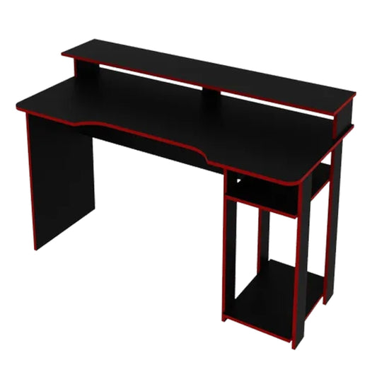 Escritorio gamer con repisa ME-4153 rojo