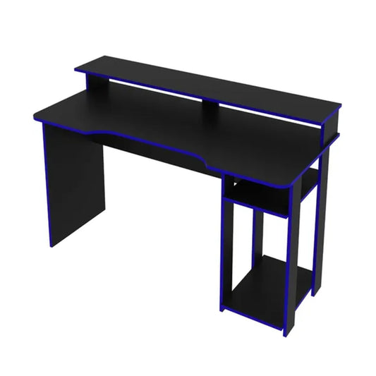 Escritorio gamer con repisa ME 4153 azul