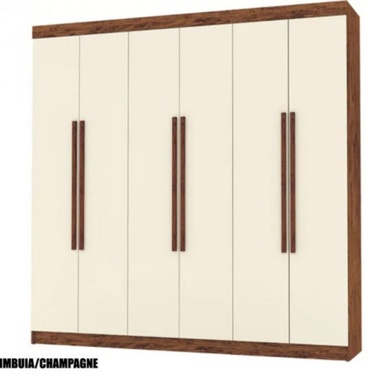 Ropero Elegance 6 puertas Imbuia/Champagne