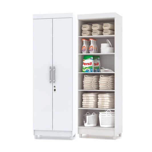 Multiuso 2 puertas con llave blanco
