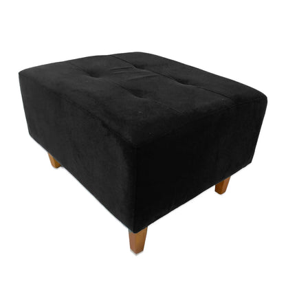 Puff rectangular en tela 451 negro