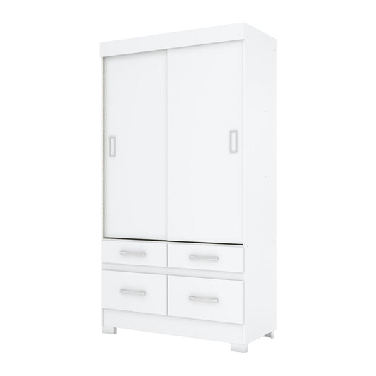 Ropero 2 puertas 4 cajones B25 Blanco