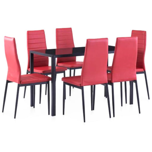Juego de comedor Avatar 6 sillas rojo
