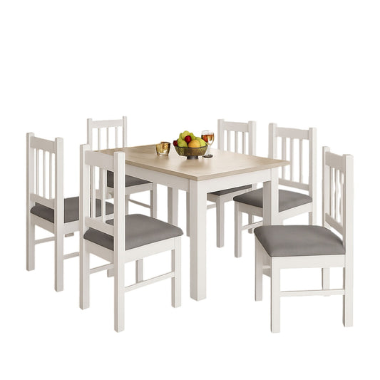 Juego de comedor 6 sillas San Pablo - 28582 BLANCO