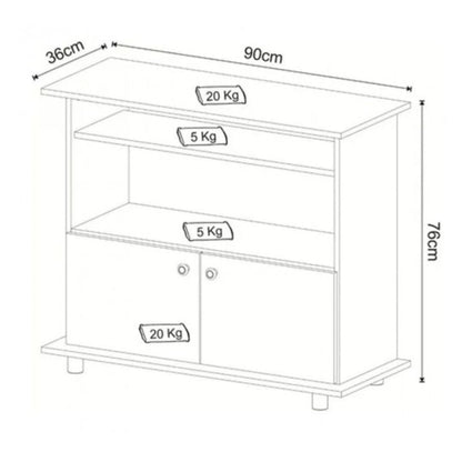Rack para TV hasta 32" 1458 - ALMENDRA