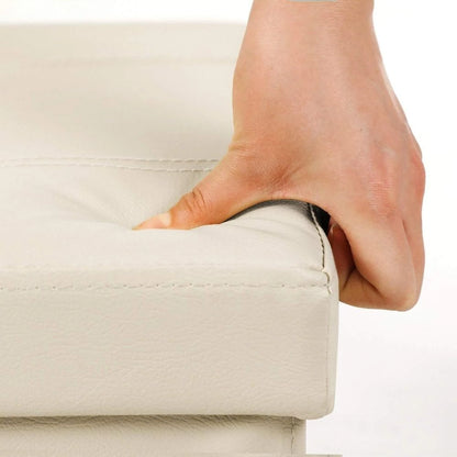 Baúl puff Texas Lino - CREMA