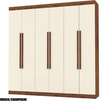 Ropero 6 puertas Elegance - IMBUIA/CHAMPAGNE