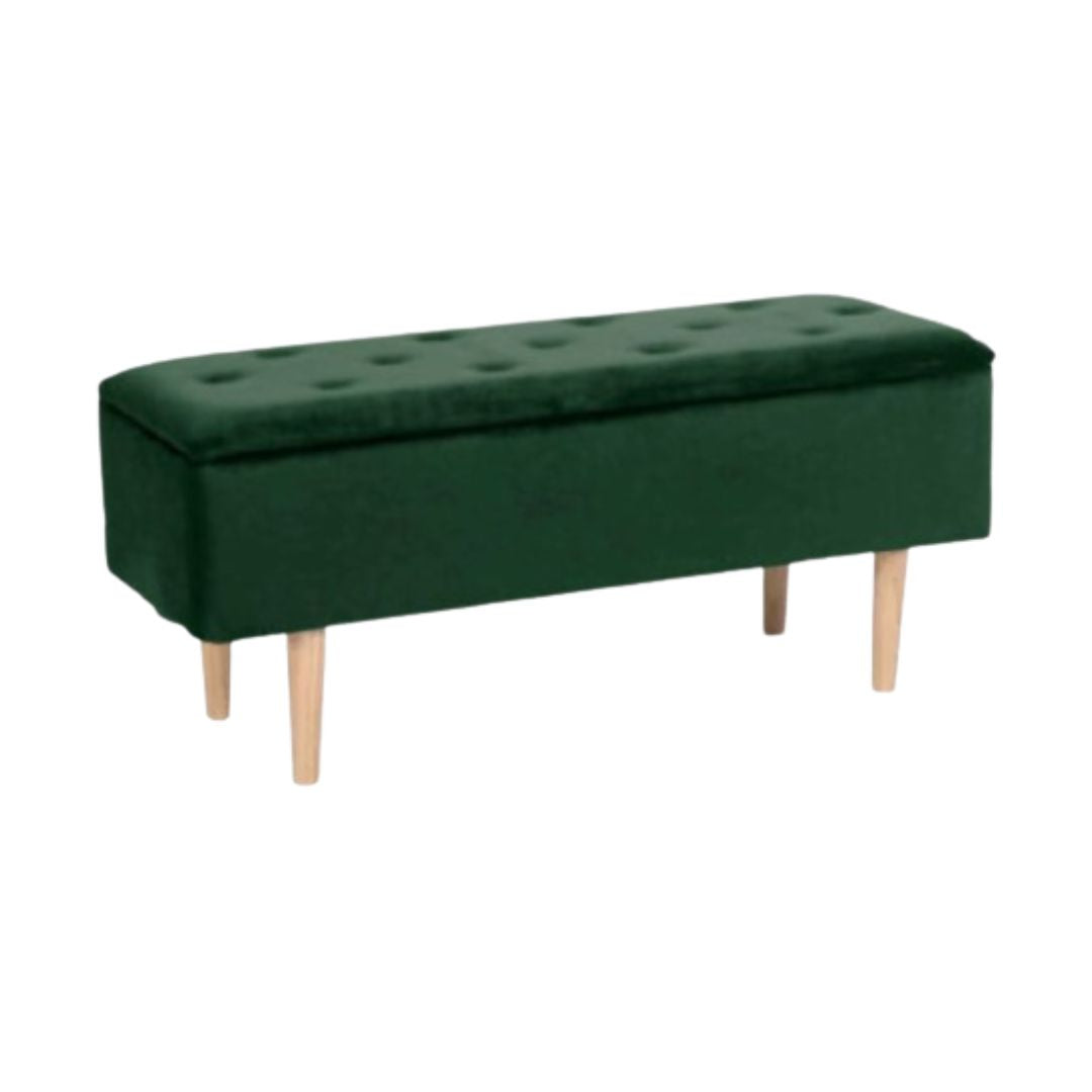 Banco Pie de cama verde 
