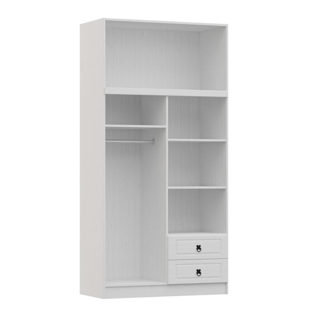 Ropero 2 puertas madera maciza - BLANCO