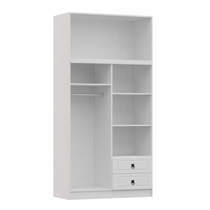 Ropero 2 puertas madera maciza - BLANCO