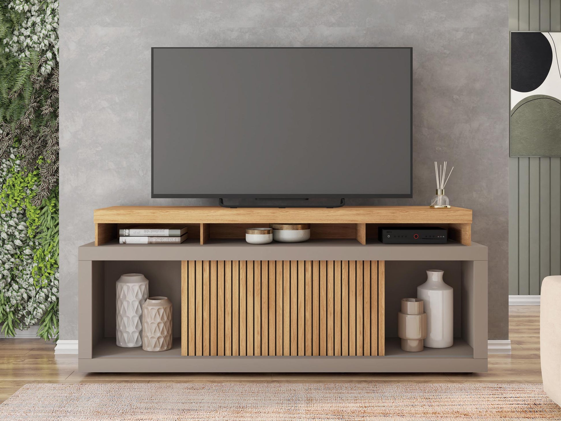 Rack para TV hasta 70" AEGÓN - BURITI/FENDI