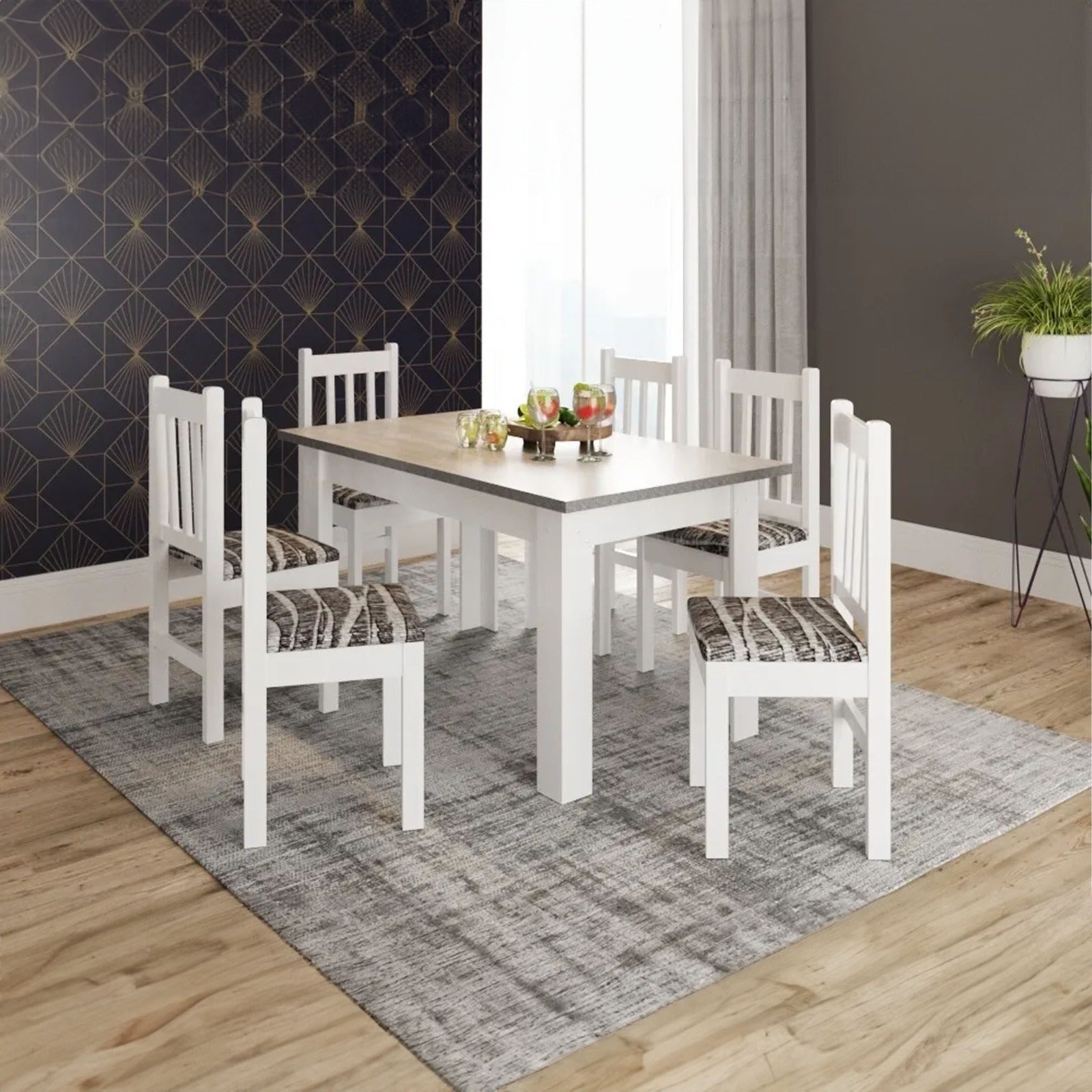 Juego de comedor 6 sillas San Pablo - 28582 BLANCO