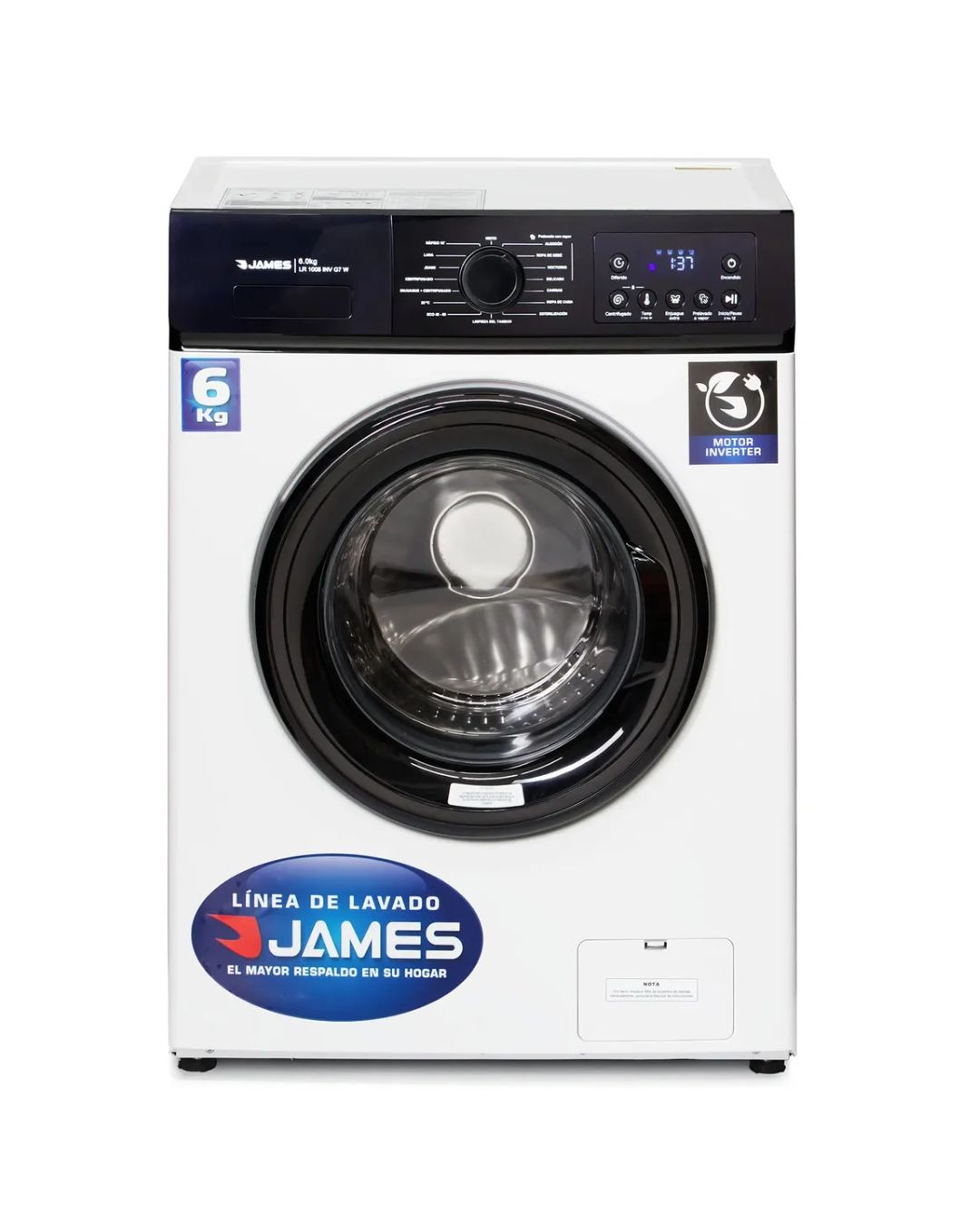 Lavarropas JAMES frontal 6kg LR 1006 INV G7 BL