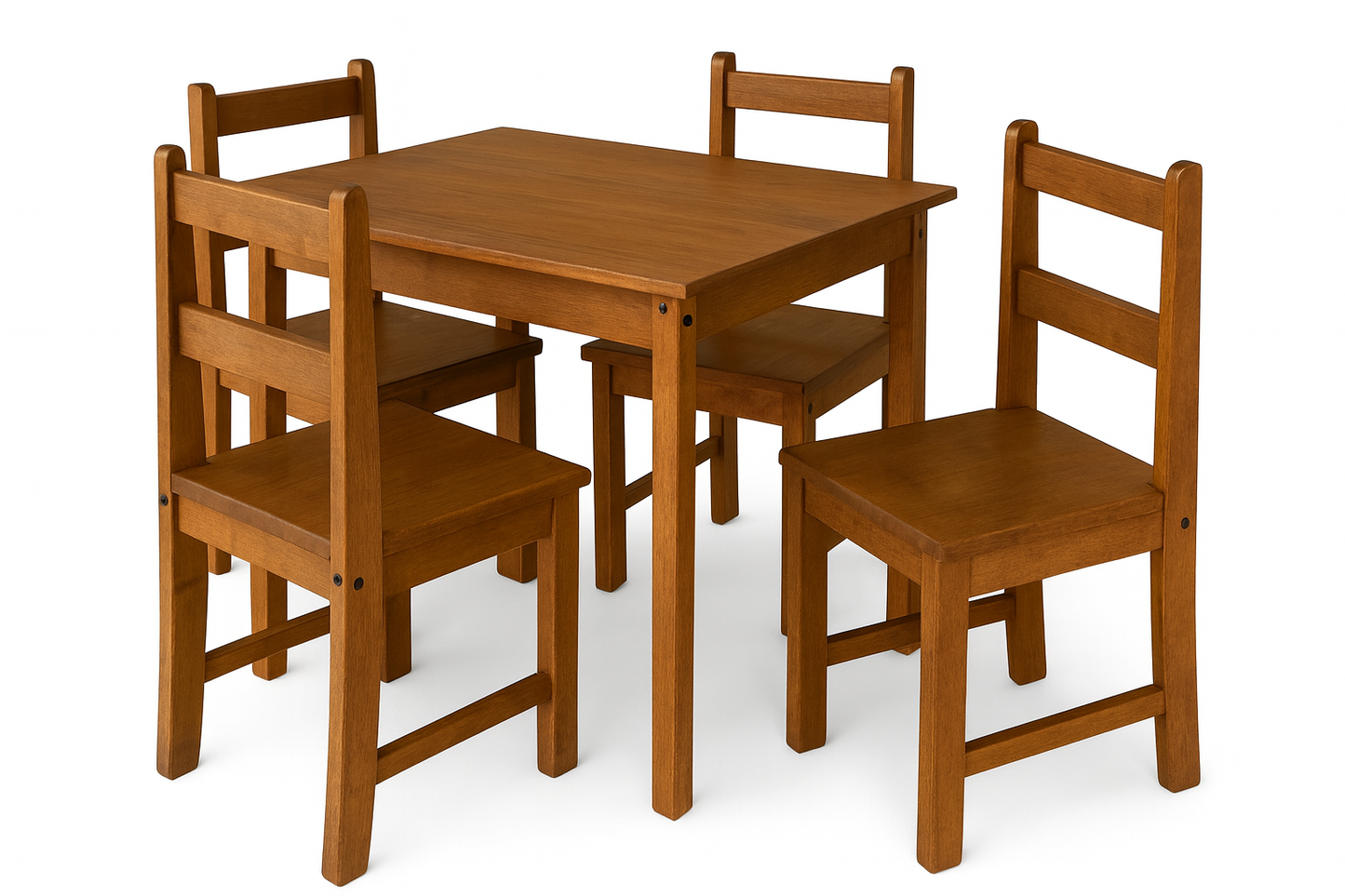 Juego de comedor 4 sillas Mexicano - CERA OSCURO