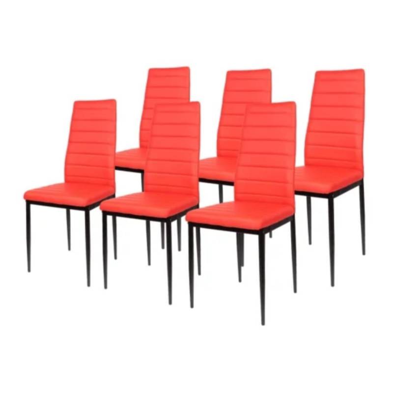 Juego de comedor 6 sillas Avatar - ROJO