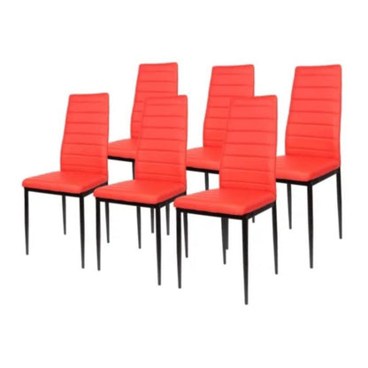 Juego de comedor 6 sillas Avatar - ROJO