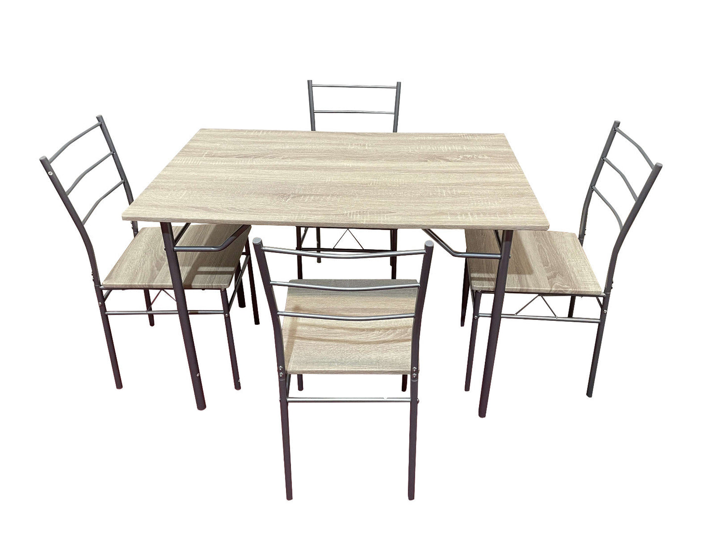 Juego de comedor 4 sillas en caño - 129