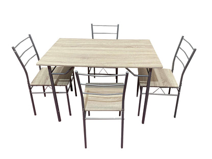 Juego de comedor 4 sillas en caño - 129