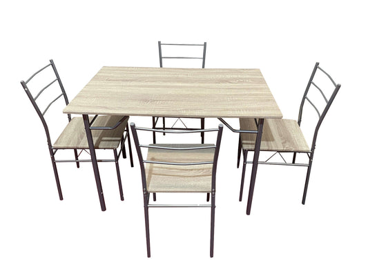 Juego de comedor 4 sillas en caño - 129