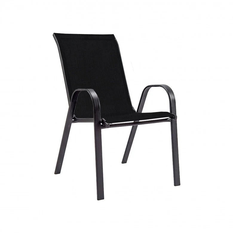 Silla de patio textilina - MANDALAY - Color:Negra