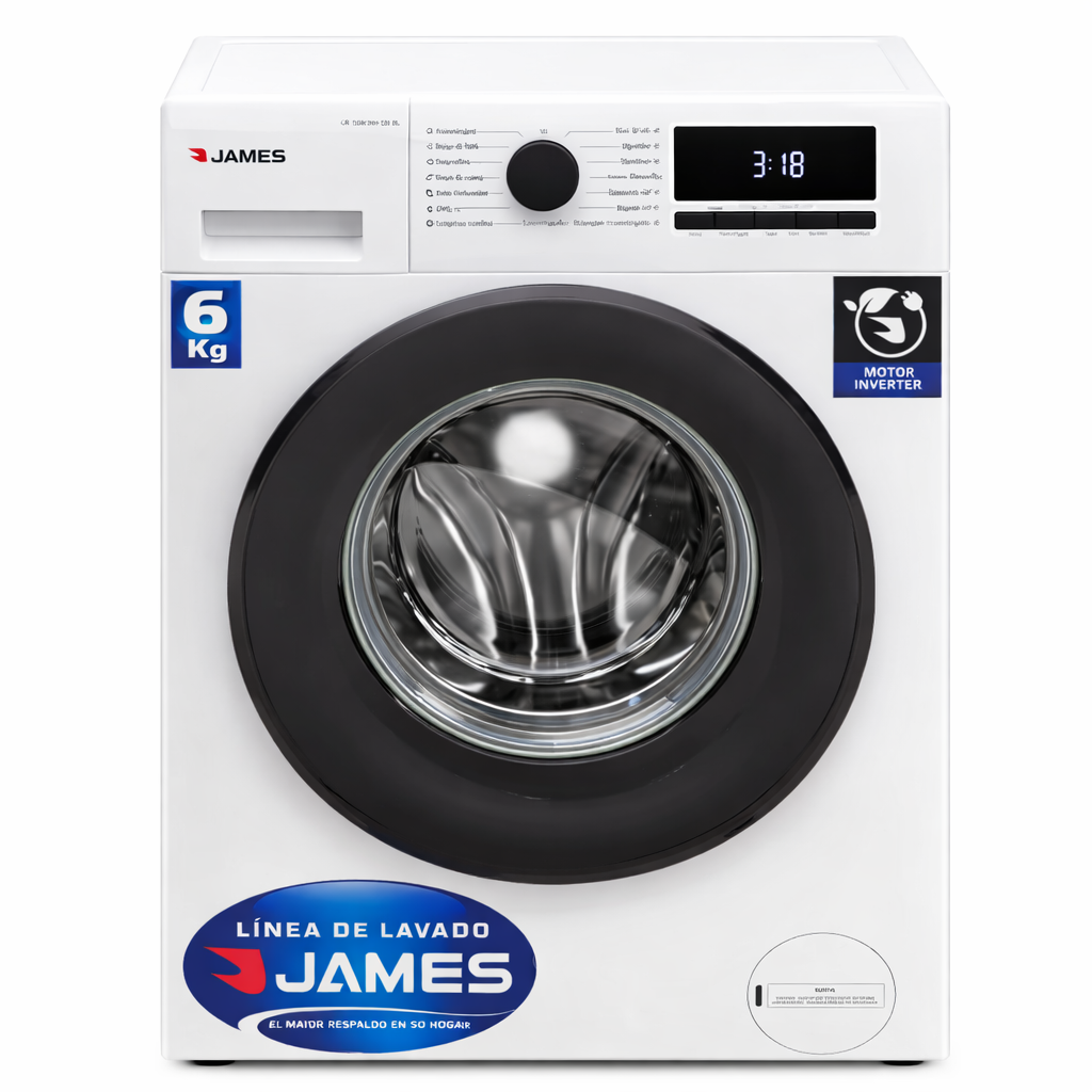Lavarropas JAMES frontal 6kg LR 1006 INV G6 BL