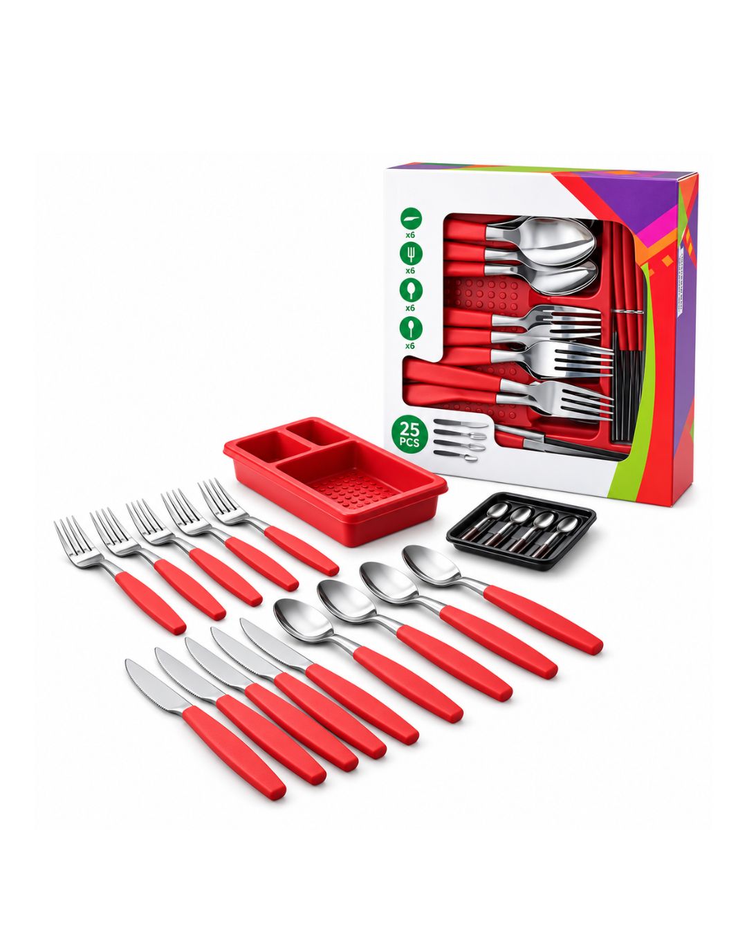 Juego de cubiertos 25Pz 