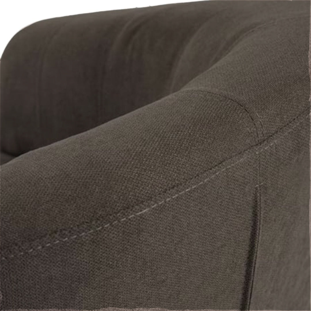 Butaca U tapizada en tela - MARRON