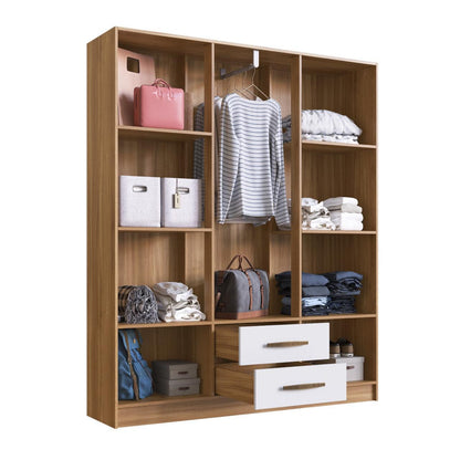 Ropero 6 puertas La Tentación - BLANCO/NOGAL