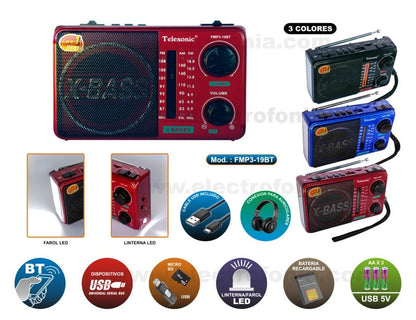 Radio Telesonic FMP3-19BT
