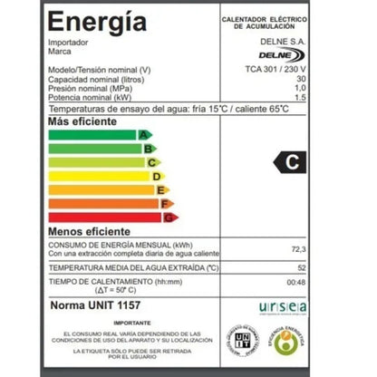 Termotanque Delne 30L