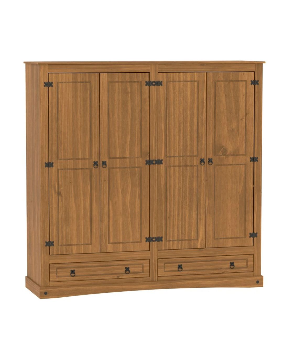 Ropero 4 Puertas 2 cajones Roble- 1609