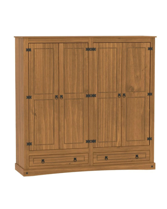 Ropero 4 Puertas 2 cajones Roble- 1609