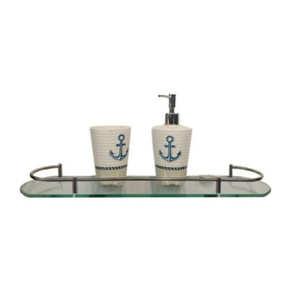 Estante para baño de vidrio