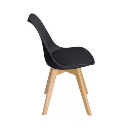 Silla Eames acolchonada - NEGRO