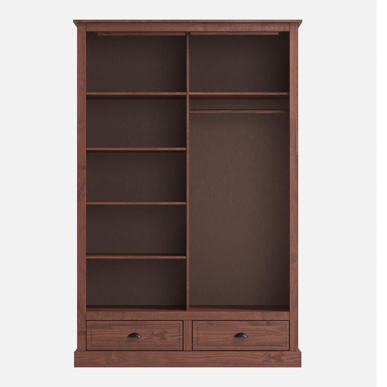 Ropero 2 puertas corredizas madera maciza - CERA