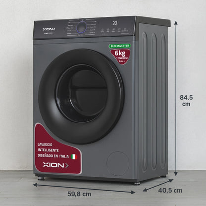 Lavarropas carga frontal 6Kg Inverter XION - XI-LAV66X-CU