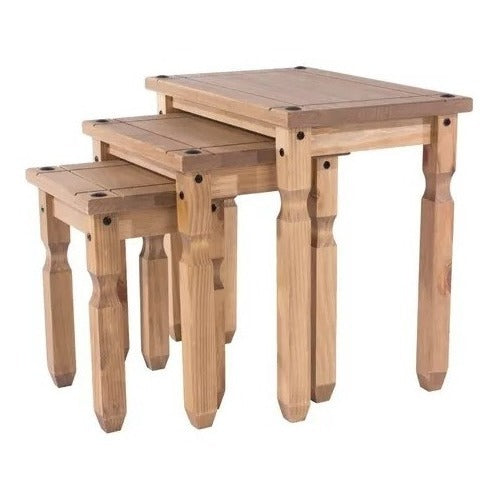 Mesas nido Mexicana x3 - COLOR:CERA