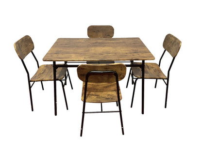 Juego de comedor 4 sillas en caño - 116