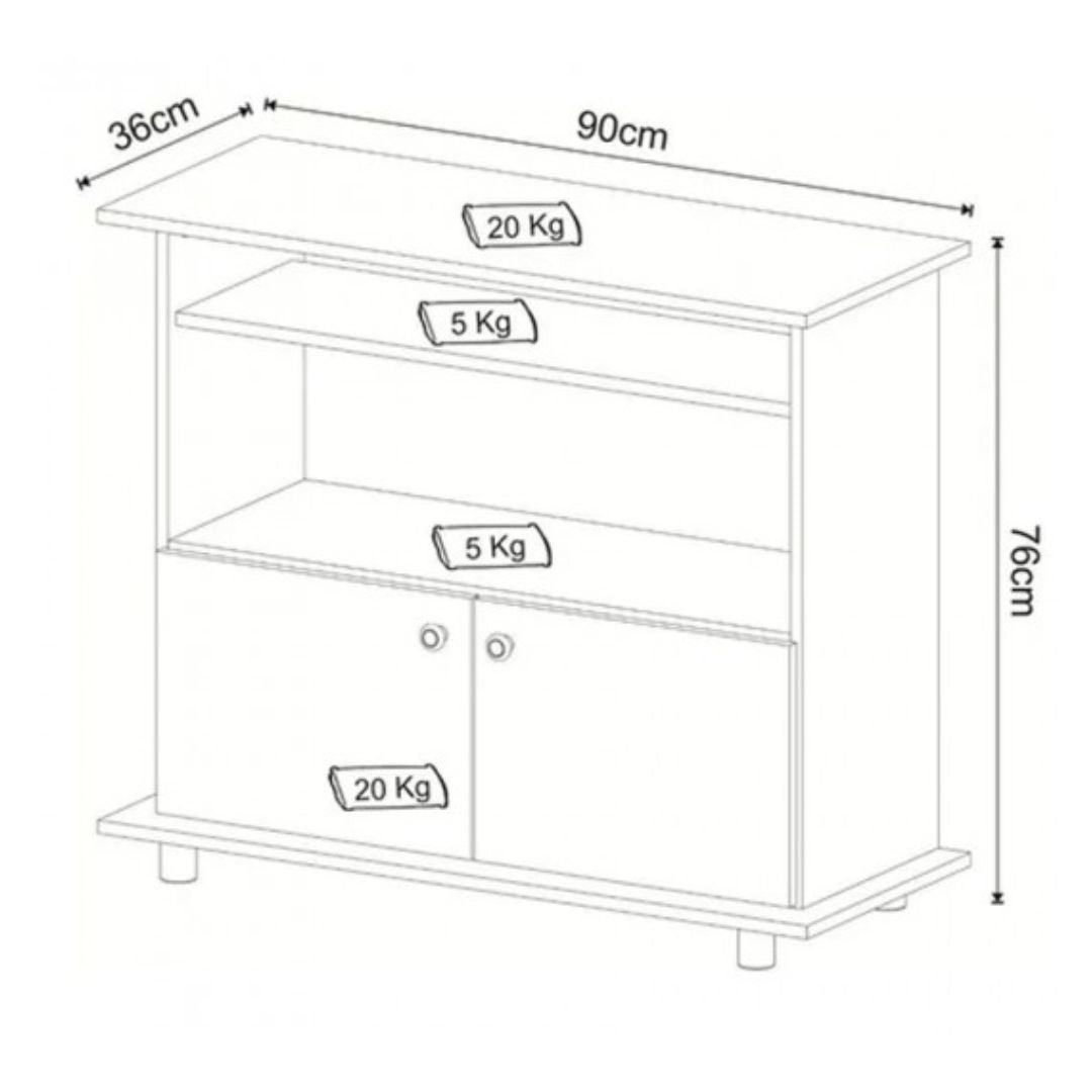 Rack para TV hasta 32" 1458 - BLANCO