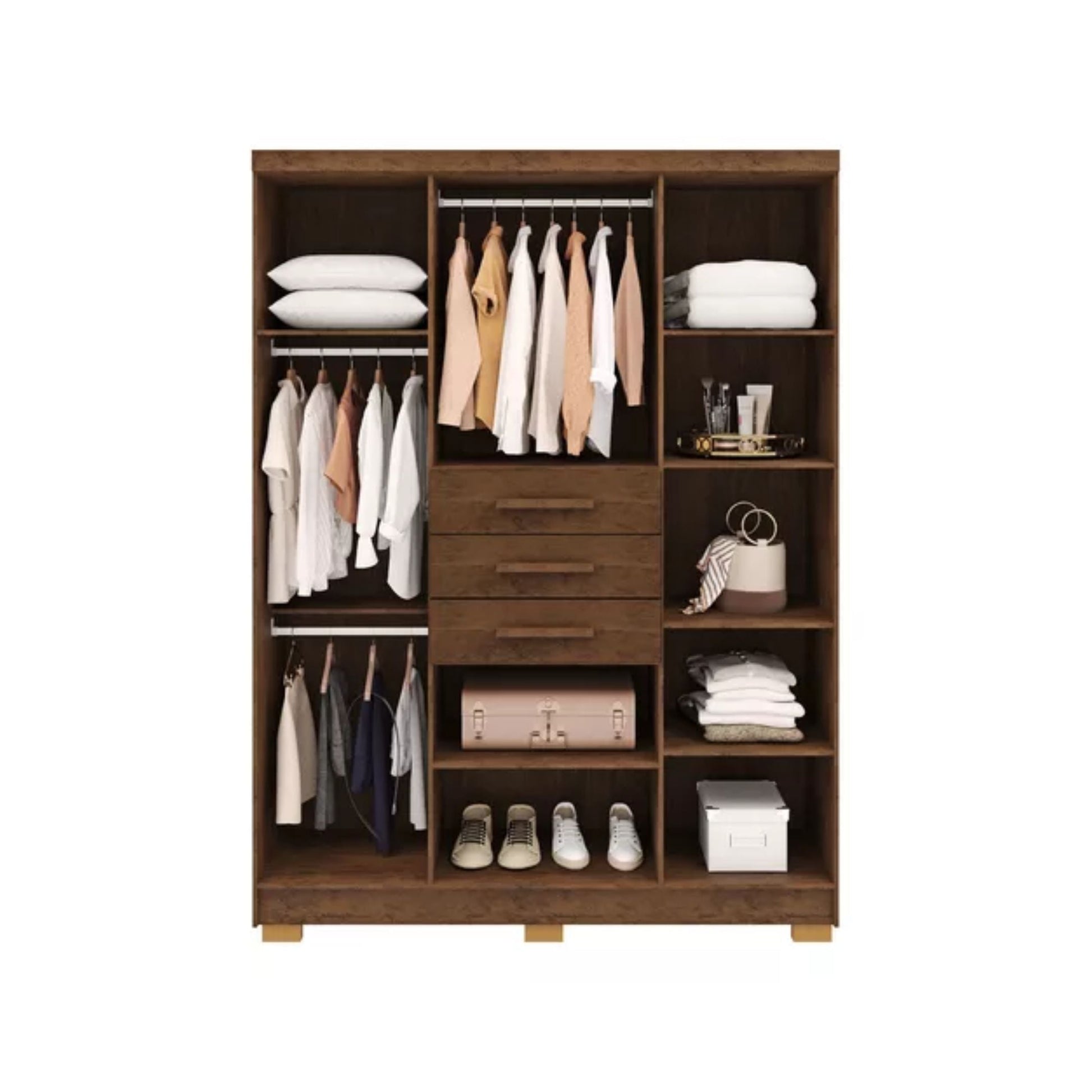 Ropero 6 puertas Taurus - IMBUIA/RÚSTICO