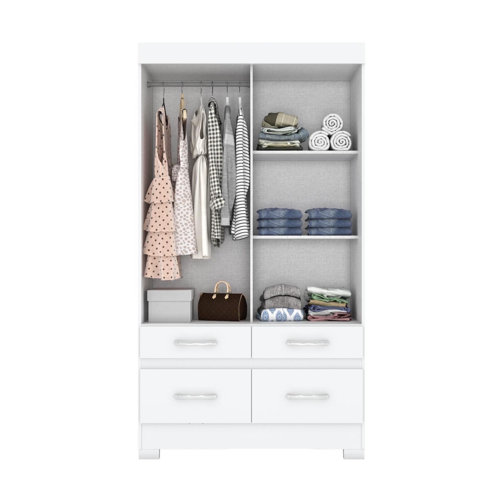 Ropero 2 puertas corredizas B25 - BLANCO