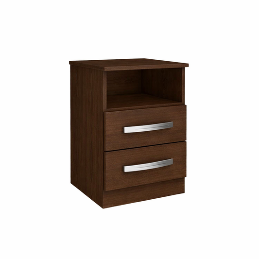 Mesa de luz 2 cajones - TABACO