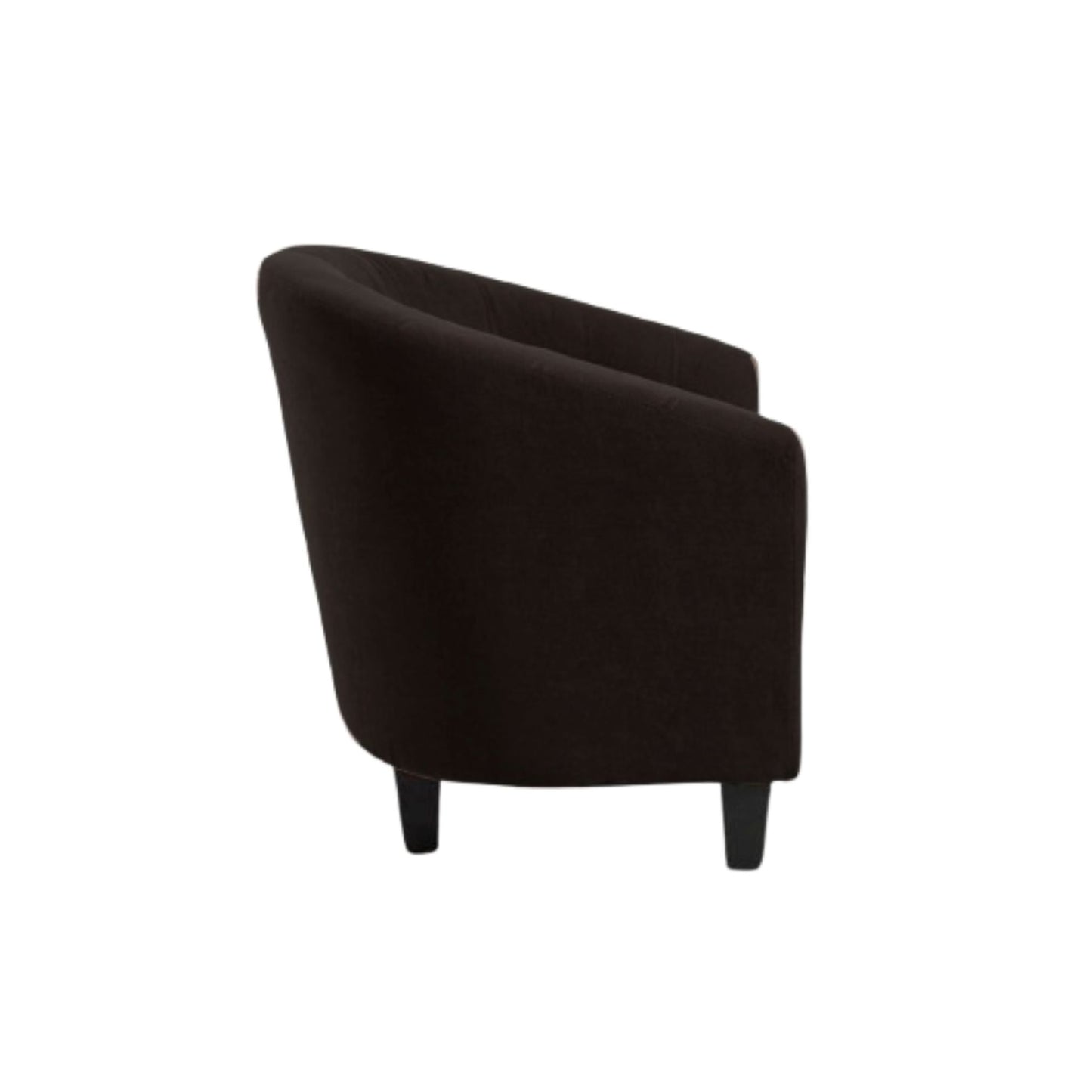 Butaca U tapizada en tela - NEGRO