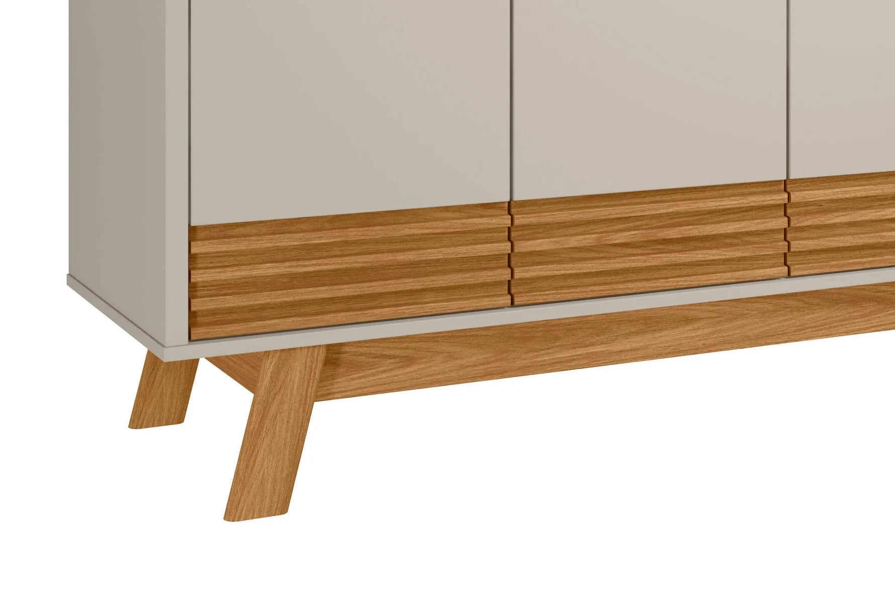 Aparador 4 puertas 160cm Abruzzo - Freijo/Off White.