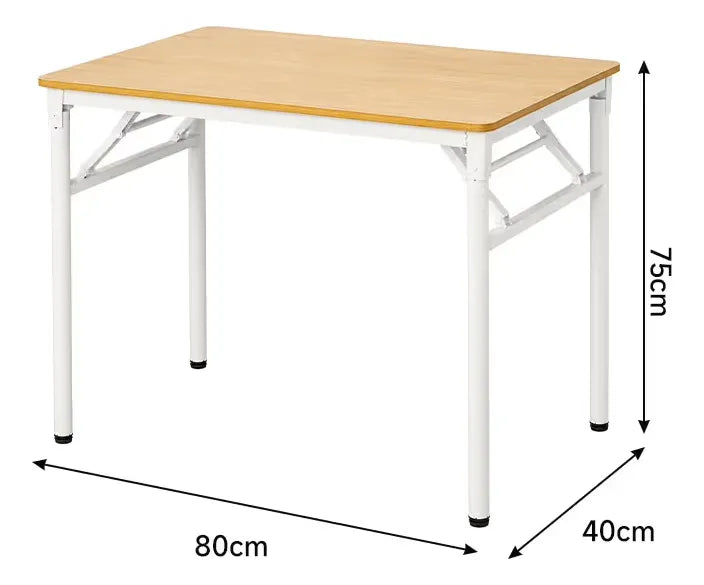 Mesa plegable en MDF y Hierro ESH0075M - MARRÓN/BLANCO