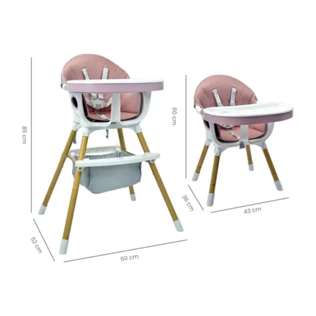 Silla de comedor para bebé - ROSA