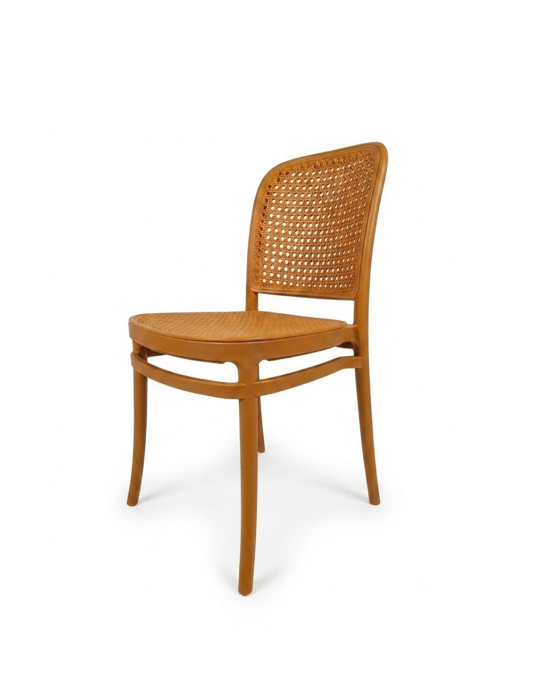SILLA DE COMEDOR RATTAN Y MADERA - BEIG